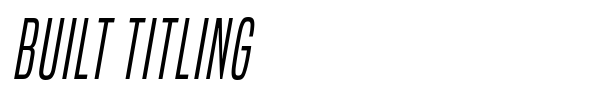 Built Titling font preview